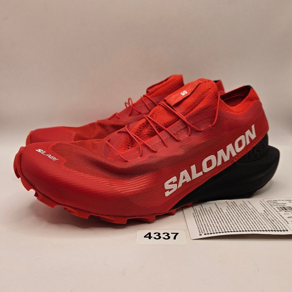 SALOMON WOMEN'S 7.5 S/LAB PULSAR 3 FIERY RED TRAIL RUNNING SHOES L47386700